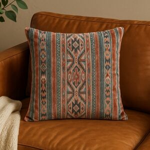 Pottery Barn Velvet Pillow Cover 20x20 Southwest Aztec Boho Tribal